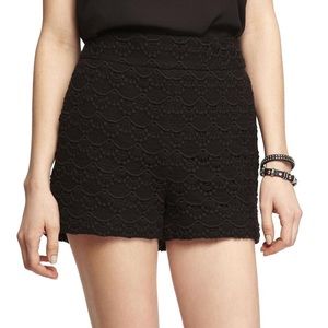 Express Lace Crochet Black Shorts